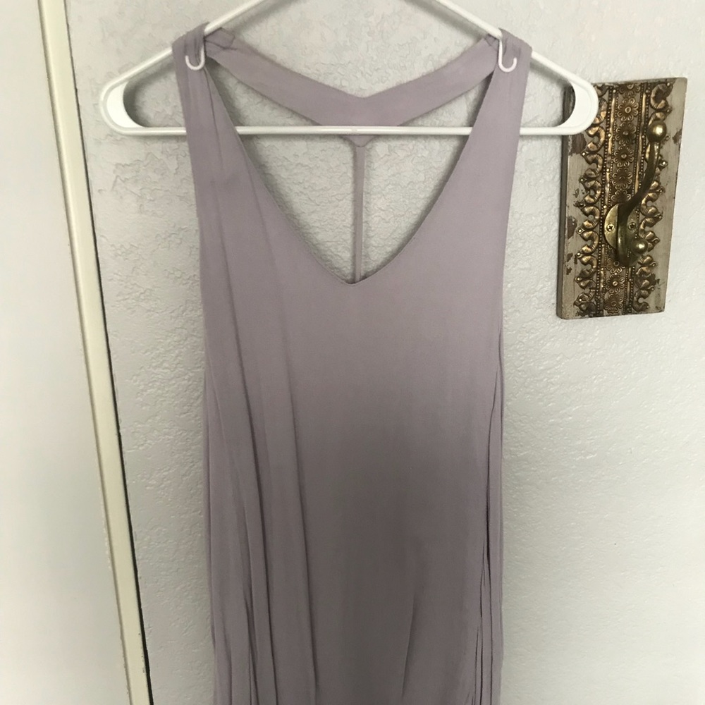 Purple sleeveless dress